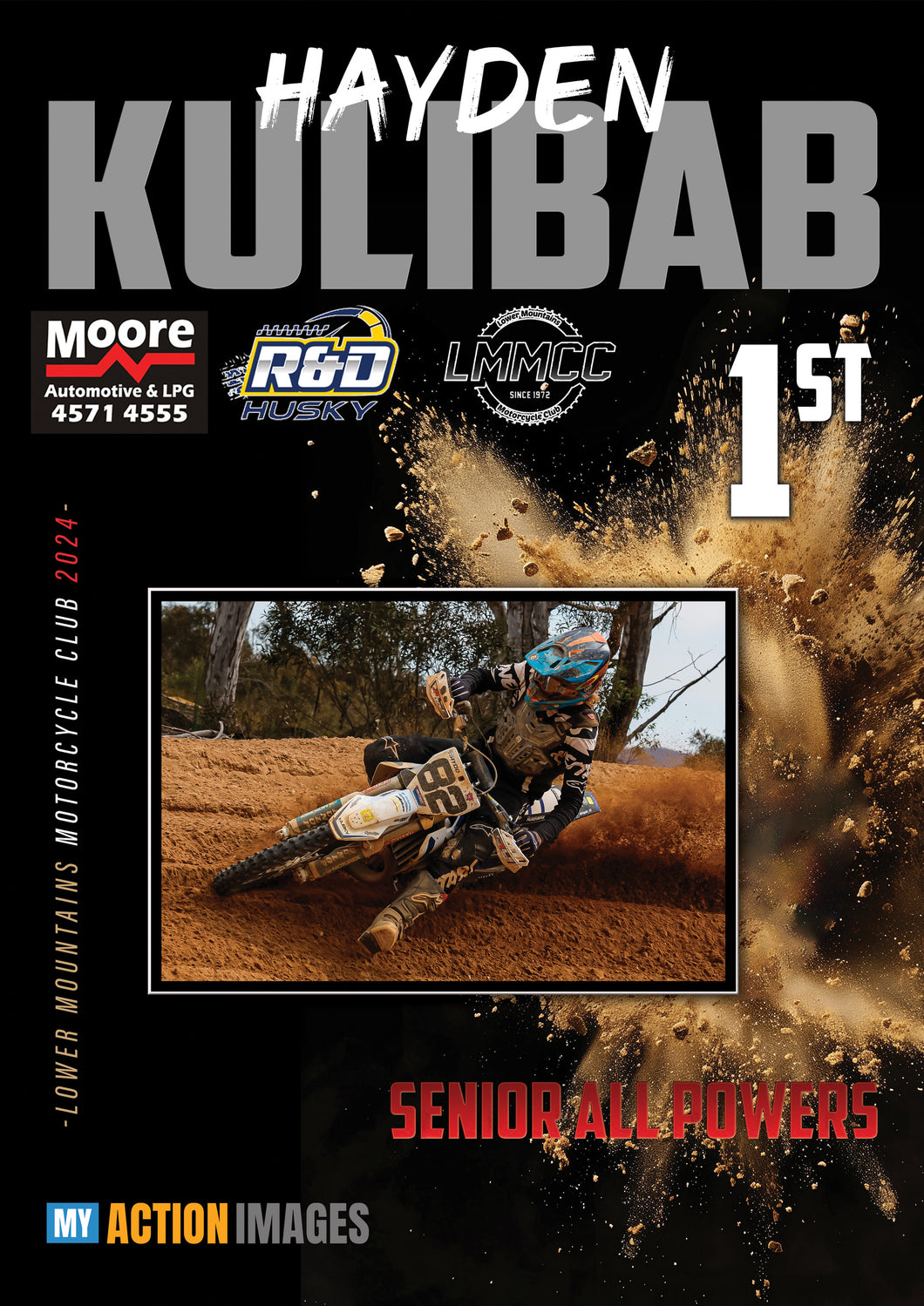 Dirt Explosion Vertical A3 Poster